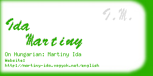 ida martiny business card
